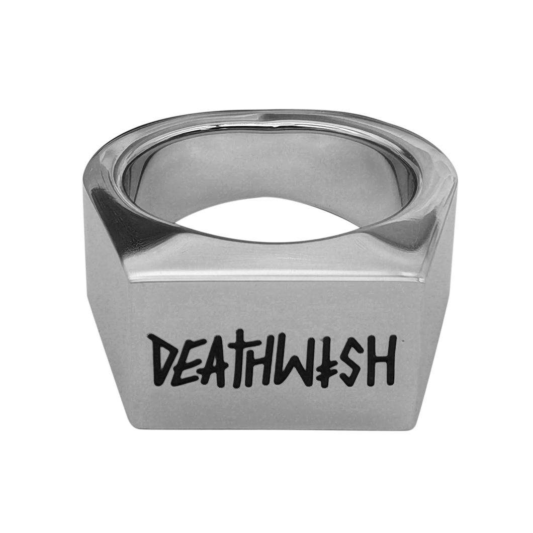 DEATHWISH- Square Up Ring SILVER