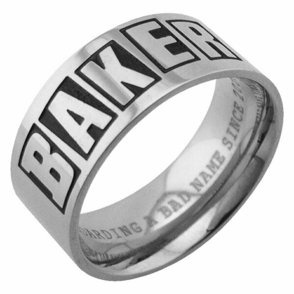 BAKER- Brand Logo Ring SILVER