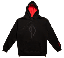 Load image into Gallery viewer, PISSDRUNX- Lil&#39; Red Hoodie BLK/RED
